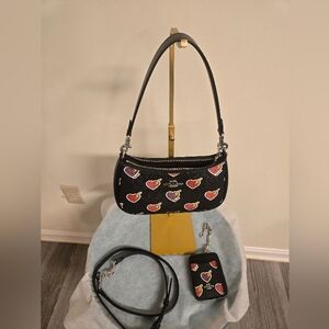 Coach Terri Bag and Wallet Set, Hearts, Has Both Straps-missing Hangtag